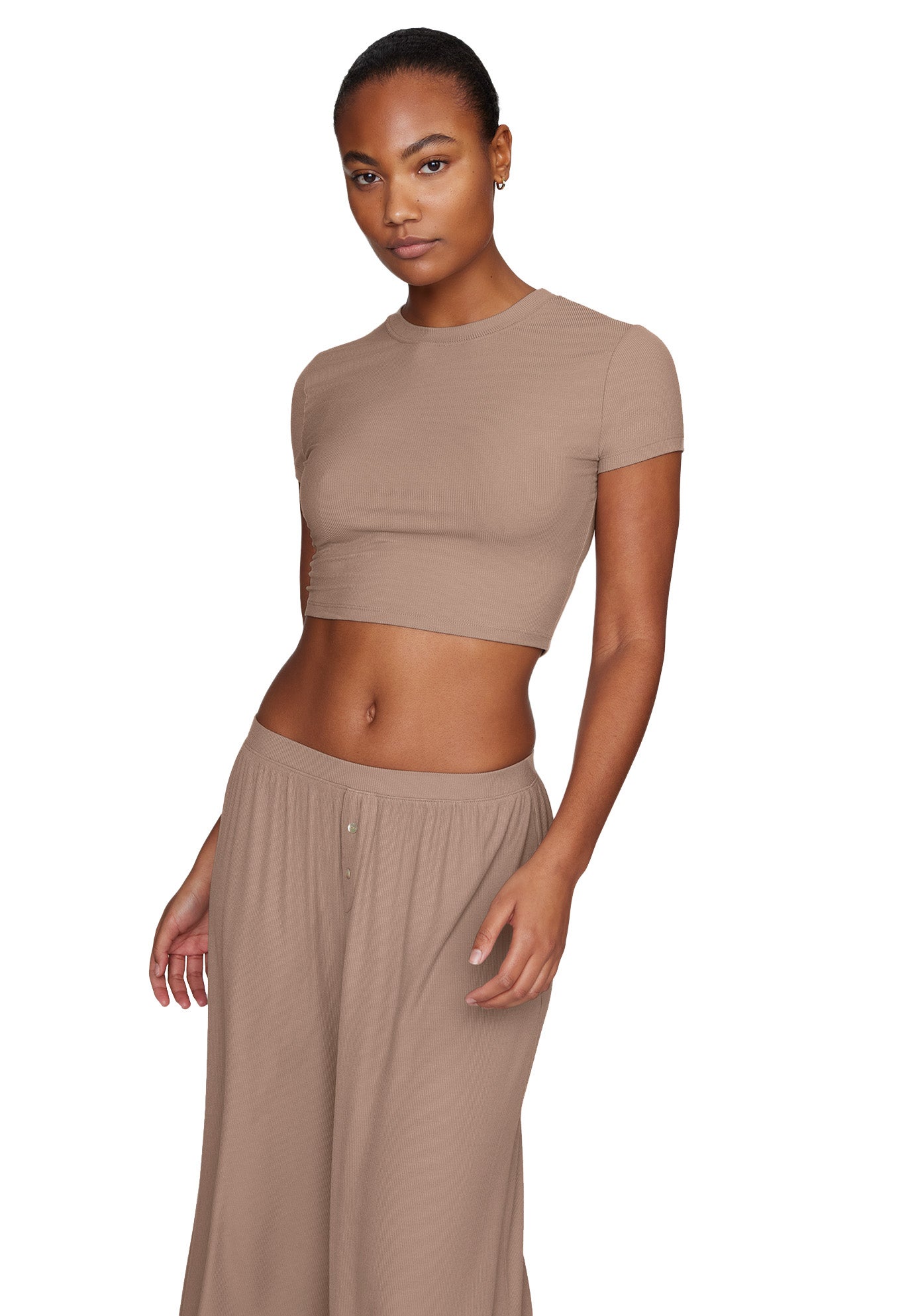 The Baby Tee - Modal Silk Rib image number 1