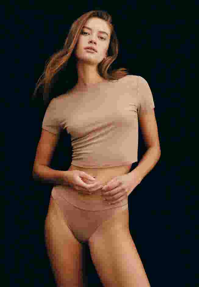 The Baby Tee - Modal Silk Rib image number 5