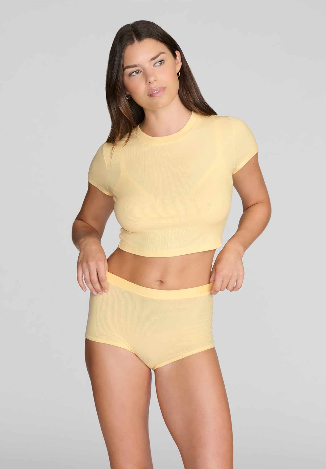 The Baby Tee - Modal Silk Rib image number 0