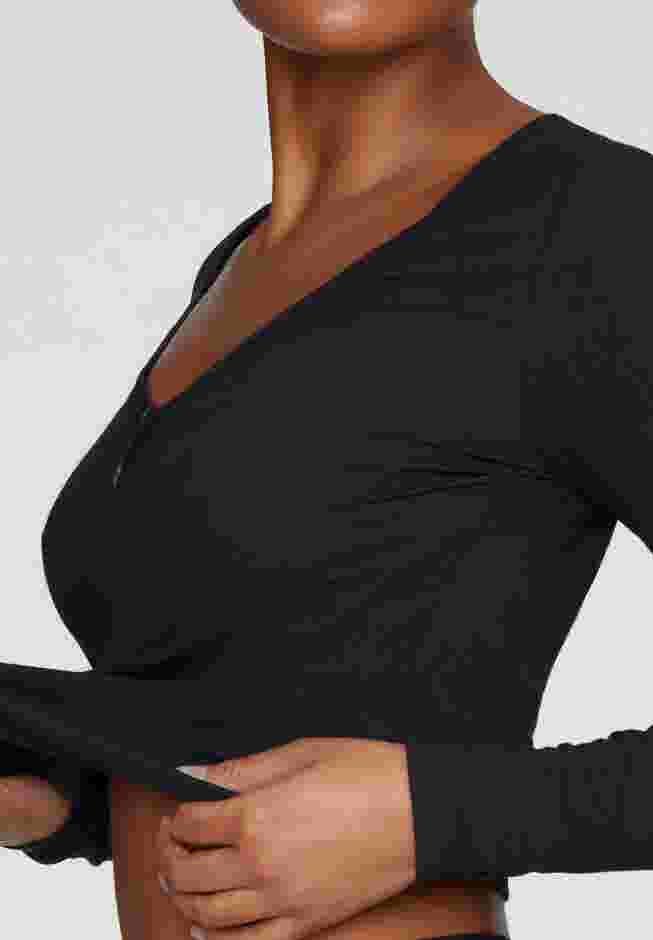 The Button Long Sleeve - Modal Silk Rib image number 4