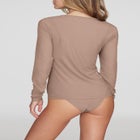 The Button Long Sleeve - Modal Silk Rib image number null