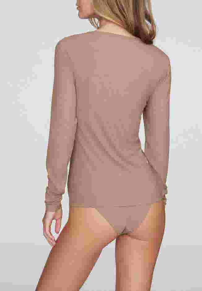 The Button Long Sleeve - Modal Silk Rib image number 4