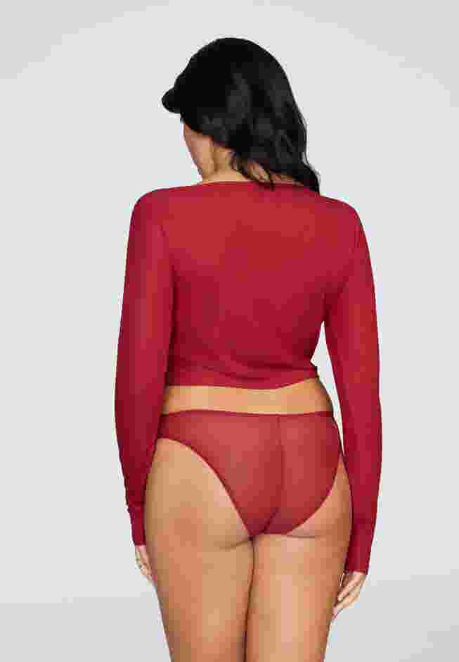 The Cropped Cardigan - Modal Silk Rib image number 2