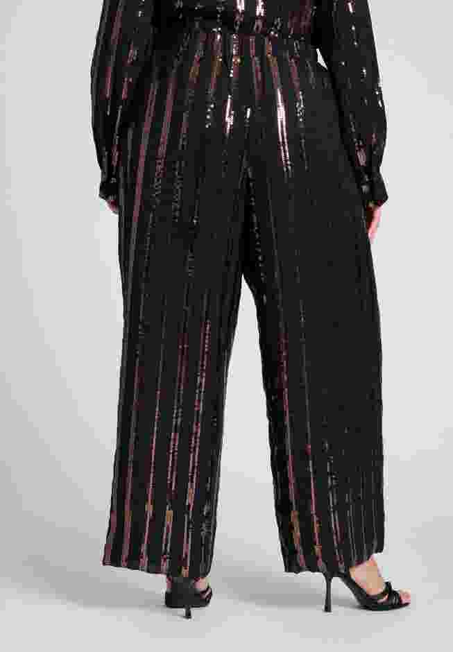Relaxed Striped Sequin Pant image number 3
