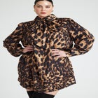 Leopard Bow Tie Mini Dress image number null