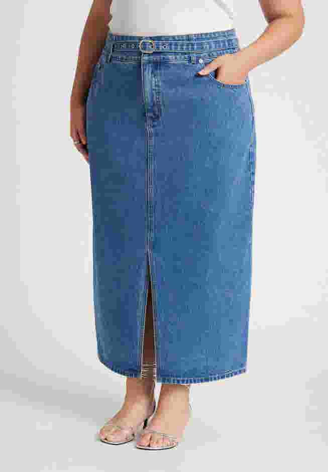Denim Midi Skirt image number 1