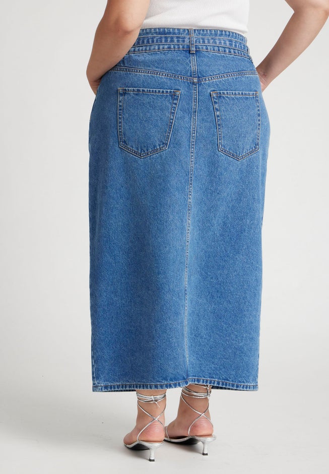 Denim Midi Skirt image number 2