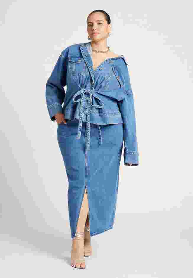 Denim Midi Skirt image number 0