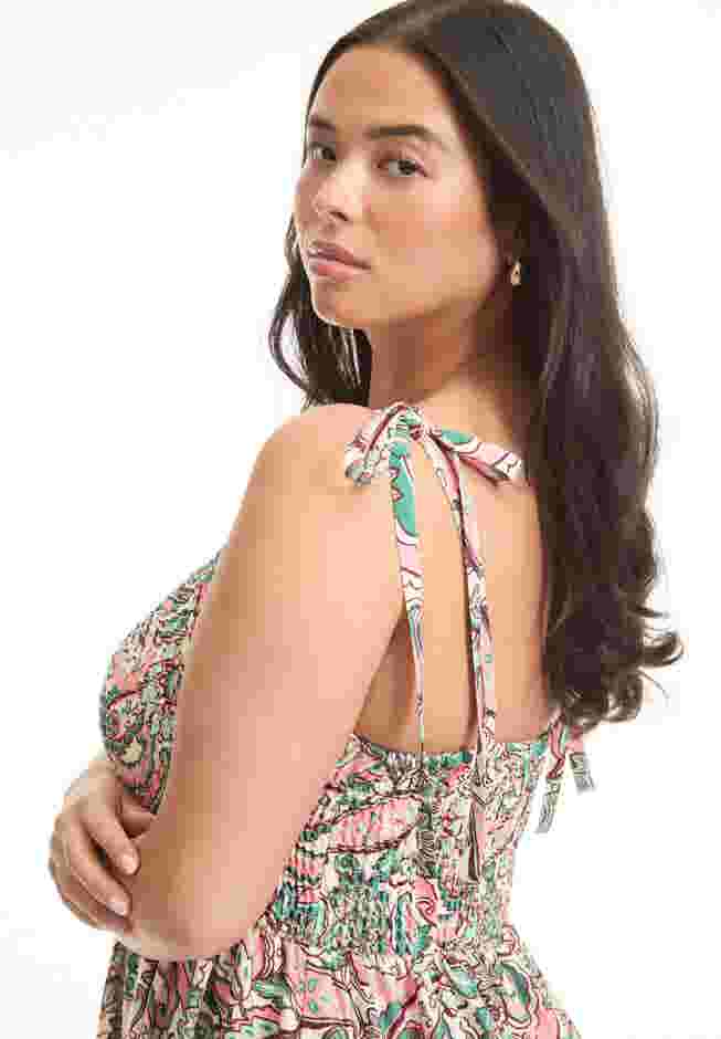 Tiered Smocked Midi Dress image number 3