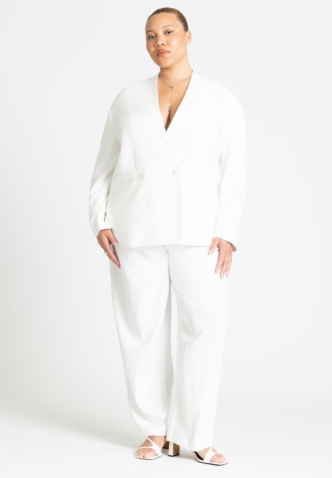 Clean Relaxed Double Breasted Blazer image number 2