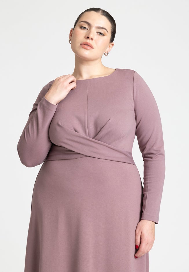Ponte Twist Detail Dress image number 3