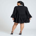 Bow Tie Tiered Mini Dress image number null