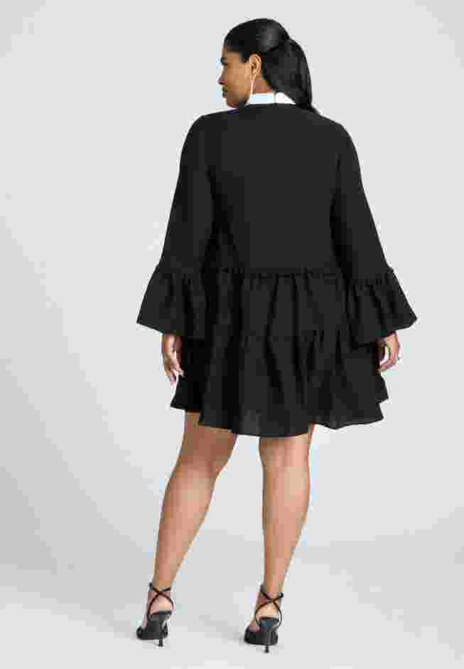 Bow Tie Tiered Mini Dress image number 1