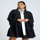 Bow Tie Tiered Mini Dress image number null