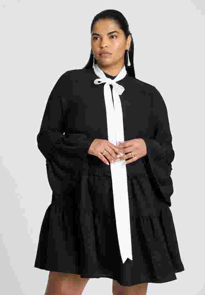 Bow Tie Tiered Mini Dress image number 2