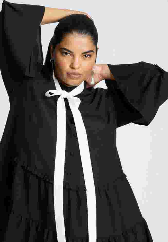 Bow Tie Tiered Mini Dress image number 3