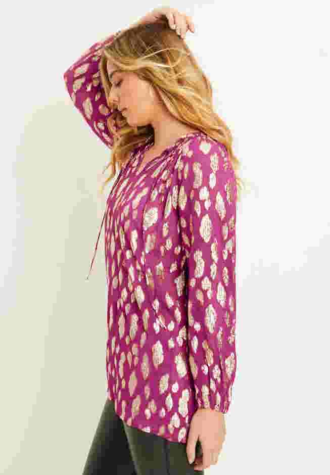 Metallic Print Blouse image number 2
