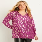Metallic Print Blouse image number null