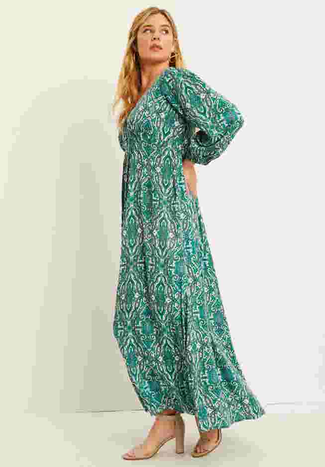 Puff-Sleeve Shirtdress image number 2