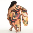 Asymmetrical One-Sleeve Cape Dress image number null