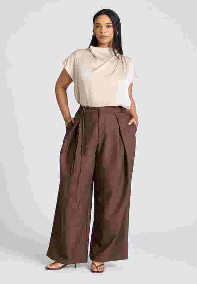 Pleat Detail Satin Shirt image number 2