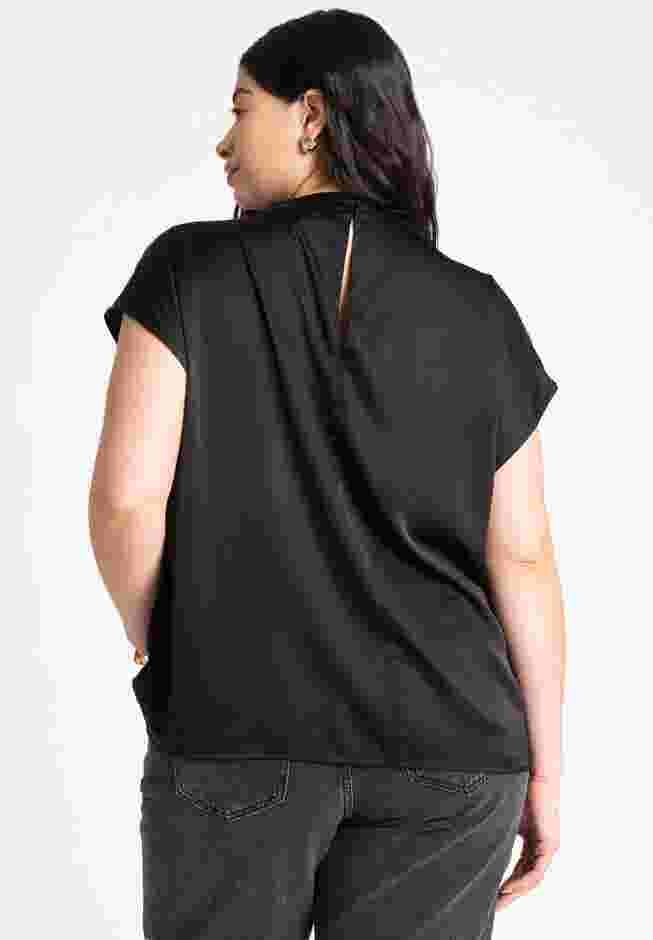 Pleat Detail Satin Shirt image number 2