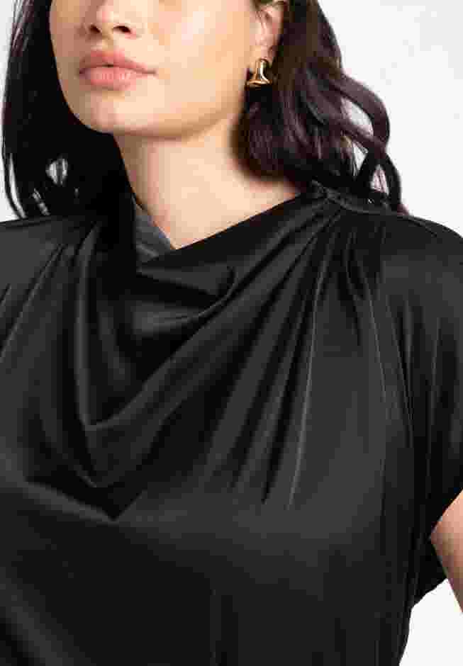 Pleat Detail Satin Shirt image number 4