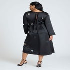 Satin Midi Dress With Pailettes image number null