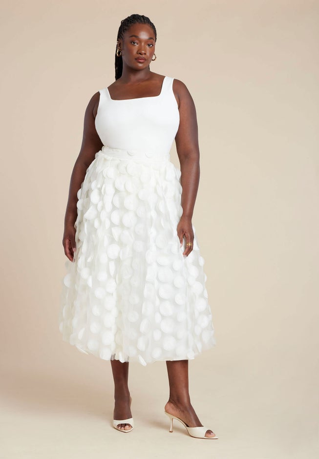 Dimensional Dot Full Skirt image number 3