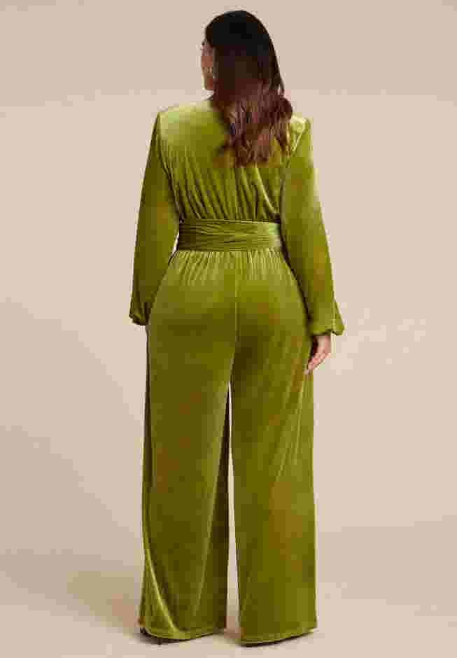 Velvet Wide Leg Jumpsuit image number 1