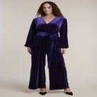 Velvet Wide-Leg Jumpsuit image number 0