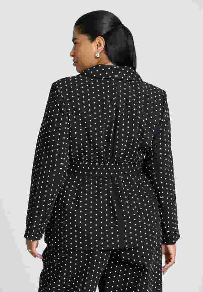 Tie Waist Printed Blazer image number 1