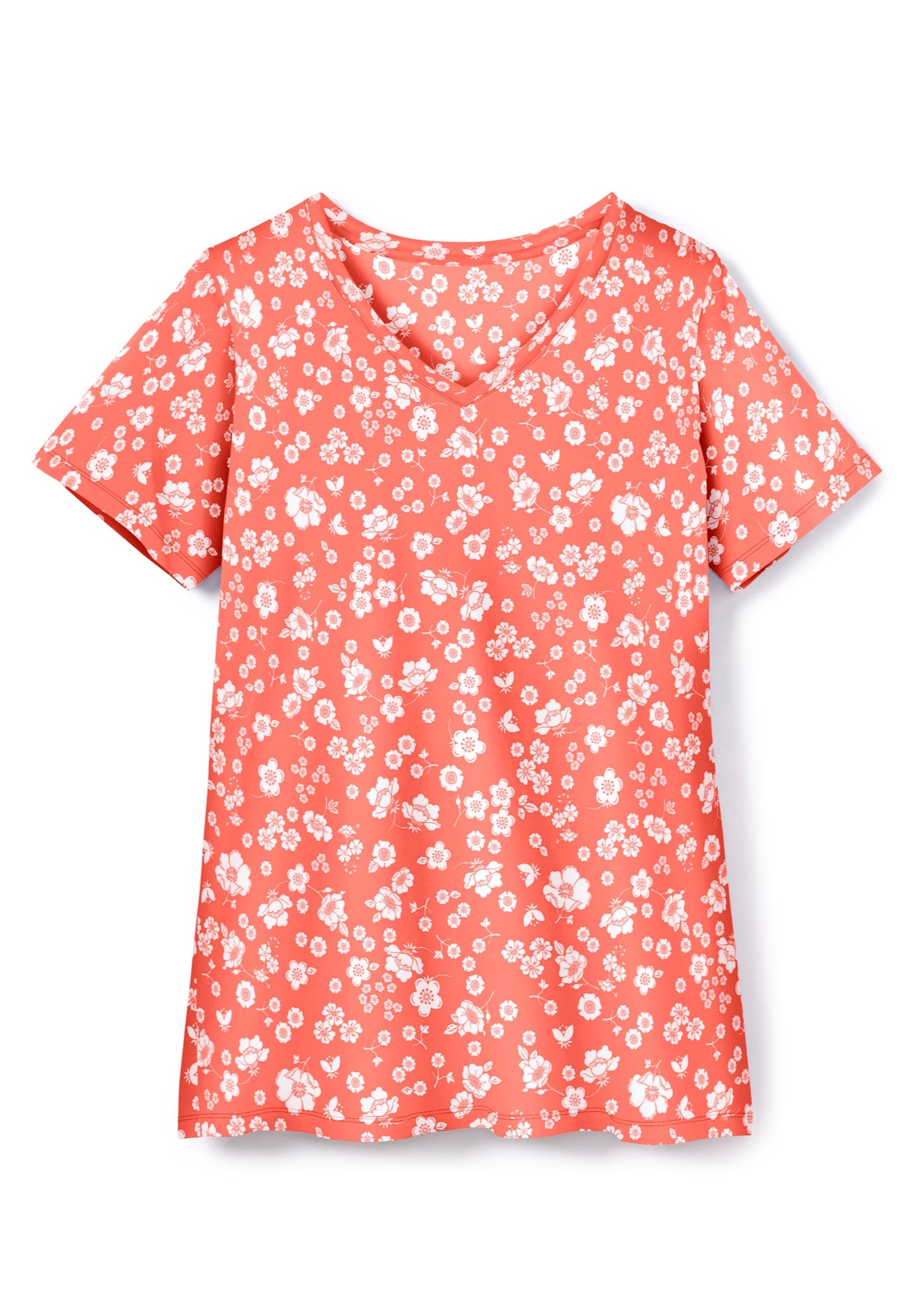 Perfect Printed Short-Sleeve V-Neck Tee image number 3