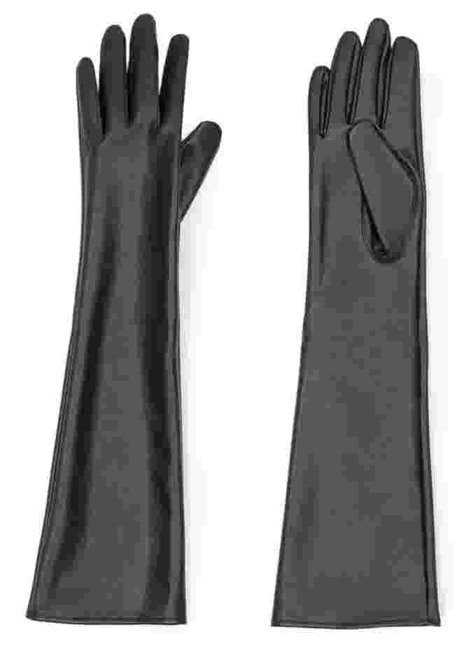 Faux Leather Opera Gloves image number 0