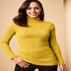 Ribbed Cotton Turtleneck Sweater image number null