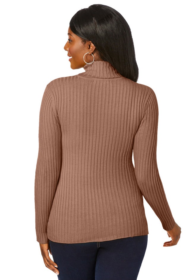 Ribbed Cotton Turtleneck Sweater image number 1