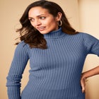 Ribbed Cotton Turtleneck Sweater image number null