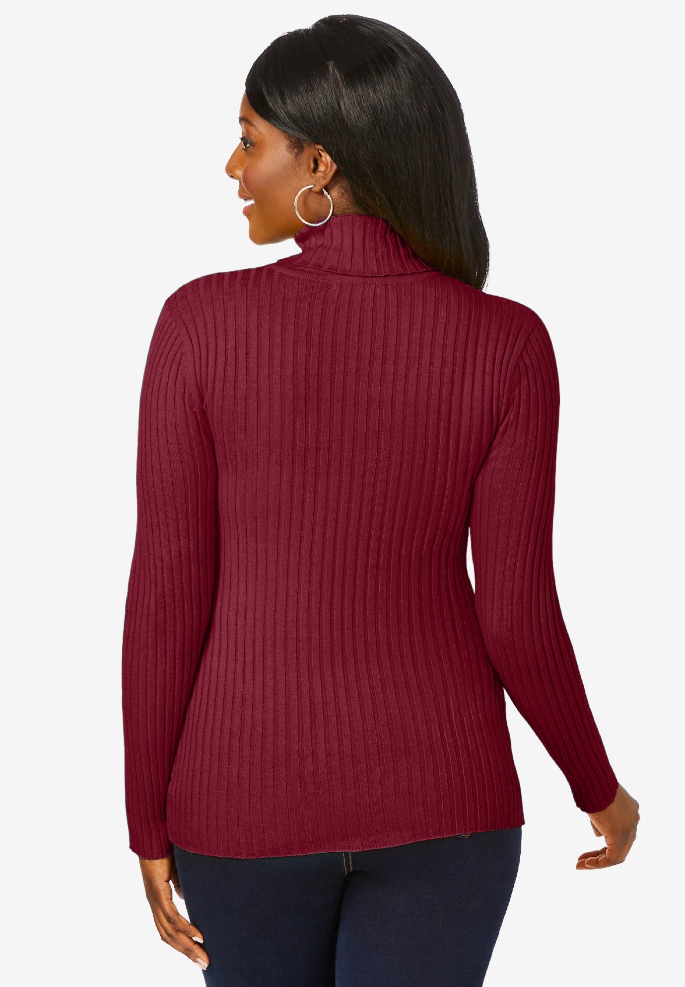 Ribbed Cotton Turtleneck Sweater image number 1