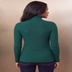 Ribbed Cotton Turtleneck Sweater image number 1