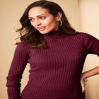 Ribbed Cotton Turtleneck Sweater image number 0