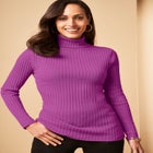 Ribbed Cotton Turtleneck Sweater image number null
