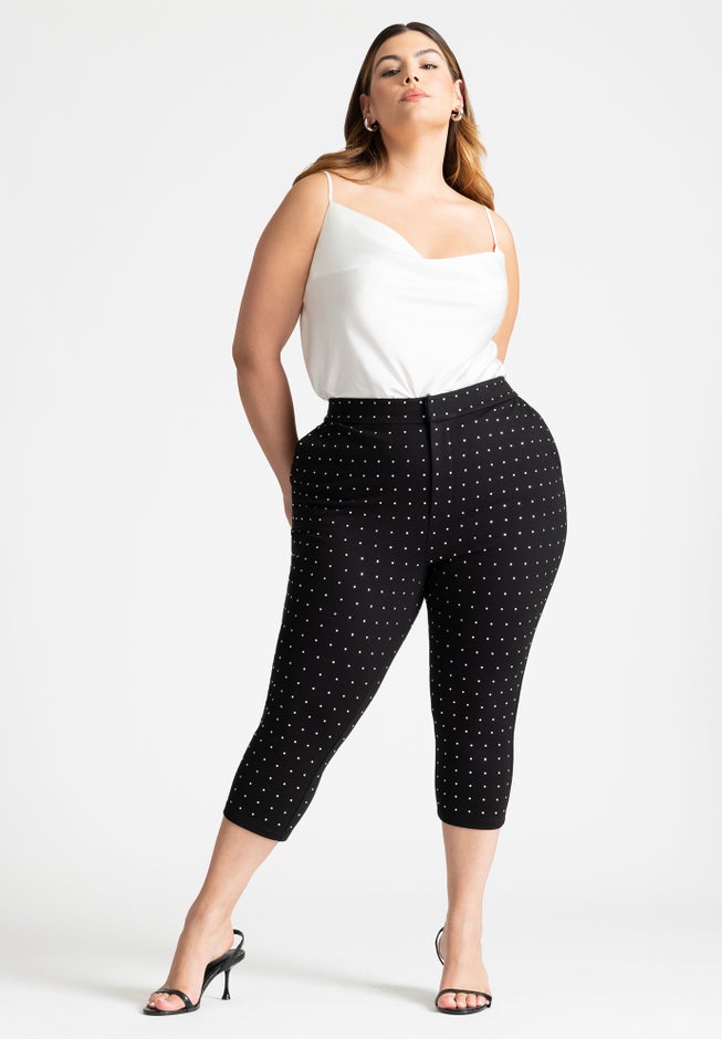 Rhinestone Capri Pant image number null