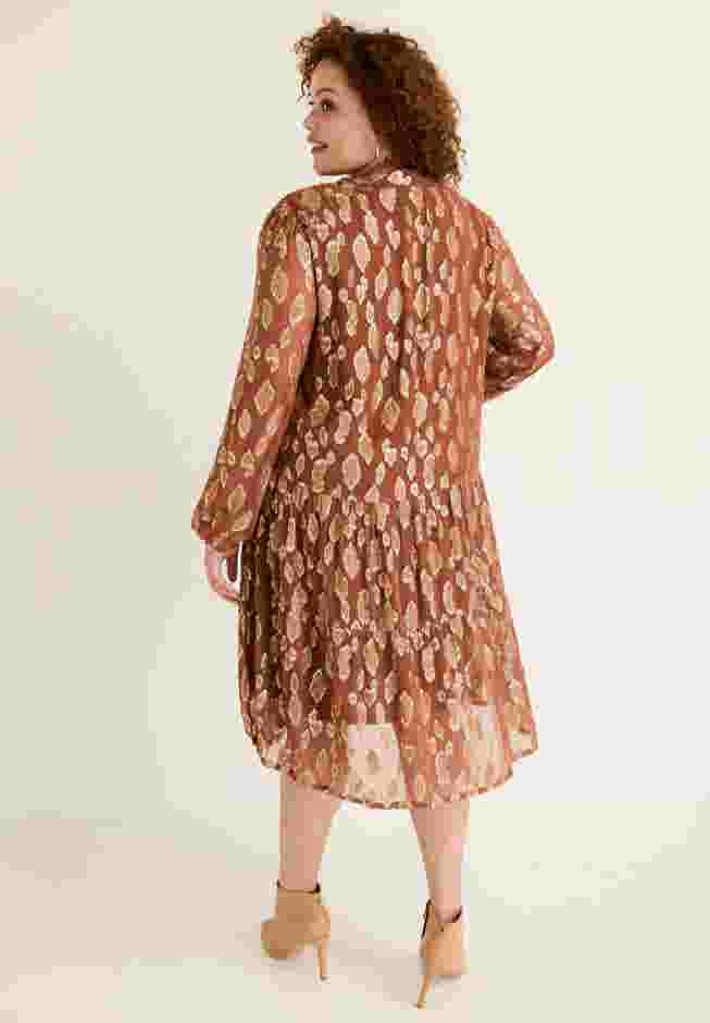 Coraline Metallic Print Georgette Dress image number 1