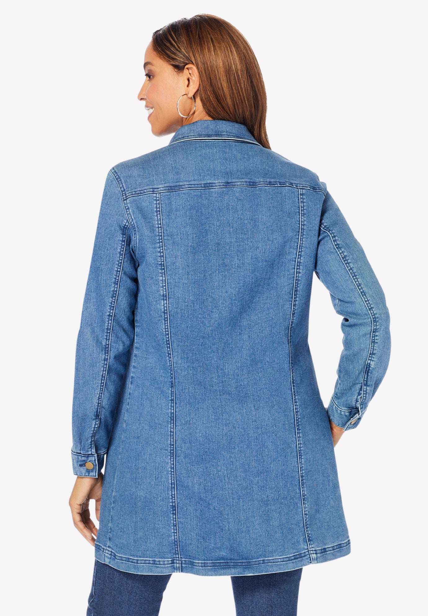 Long Denim Jacket image number 3