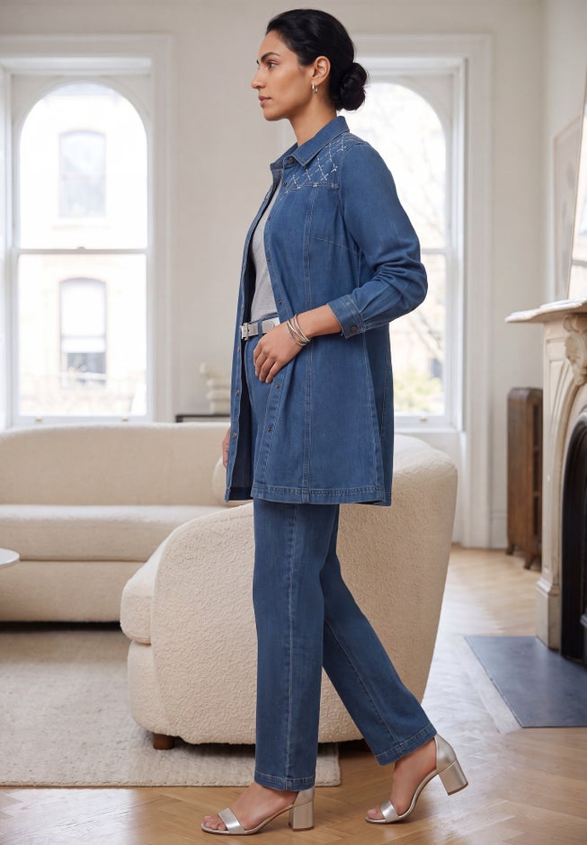 Long Denim Jacket image number 2
