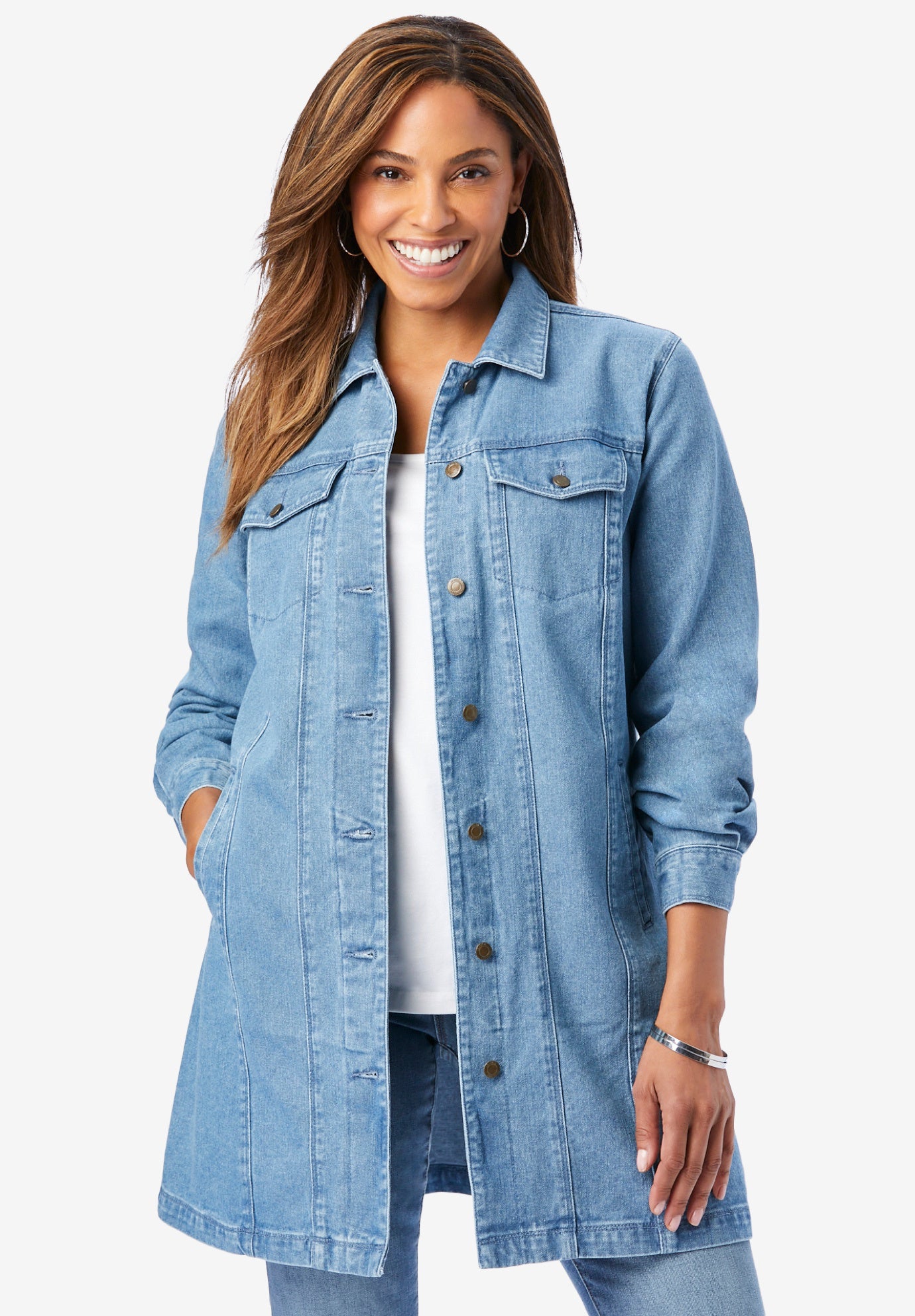 Long Denim Jacket image number 0