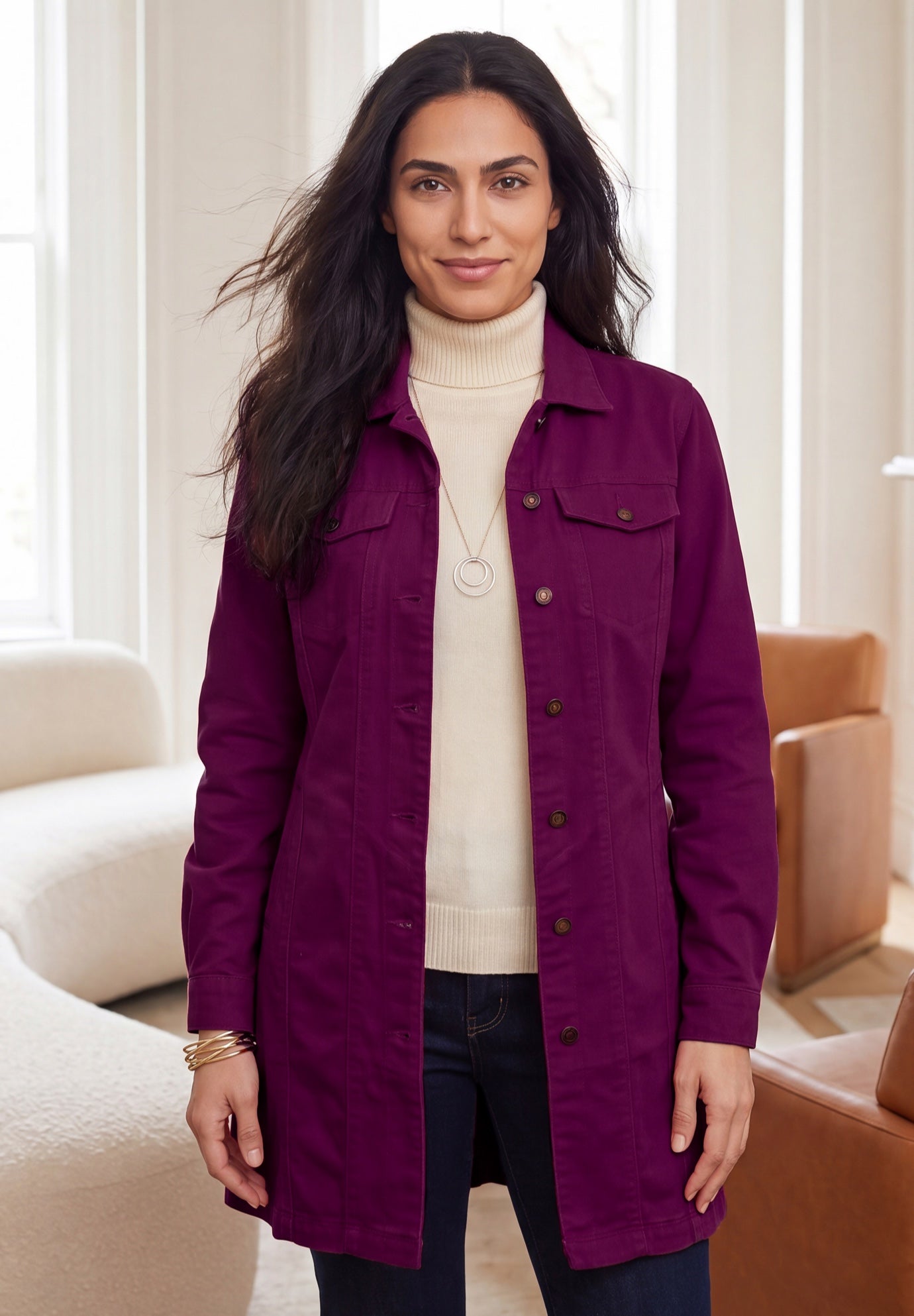 Long Denim Jacket image number 0
