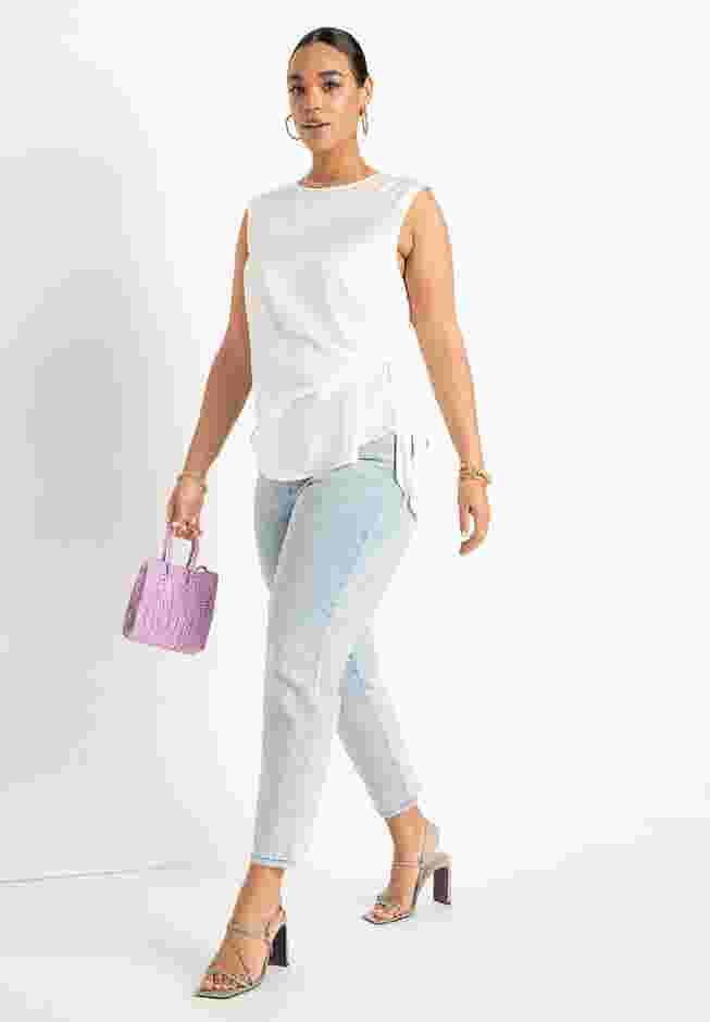 Tie Side Satin Tank image number 2