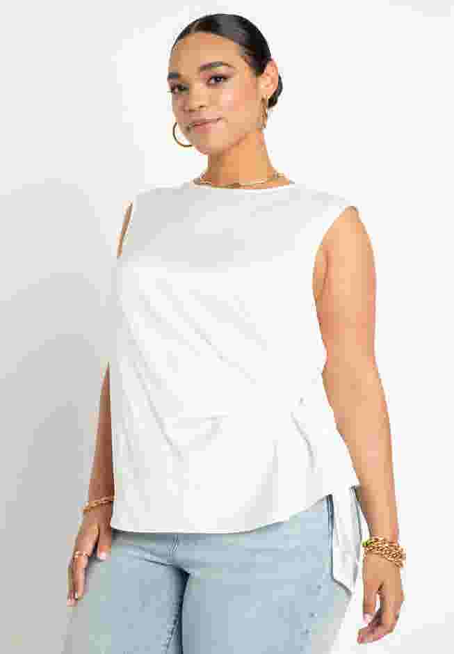 Tie Side Satin Tank image number 0