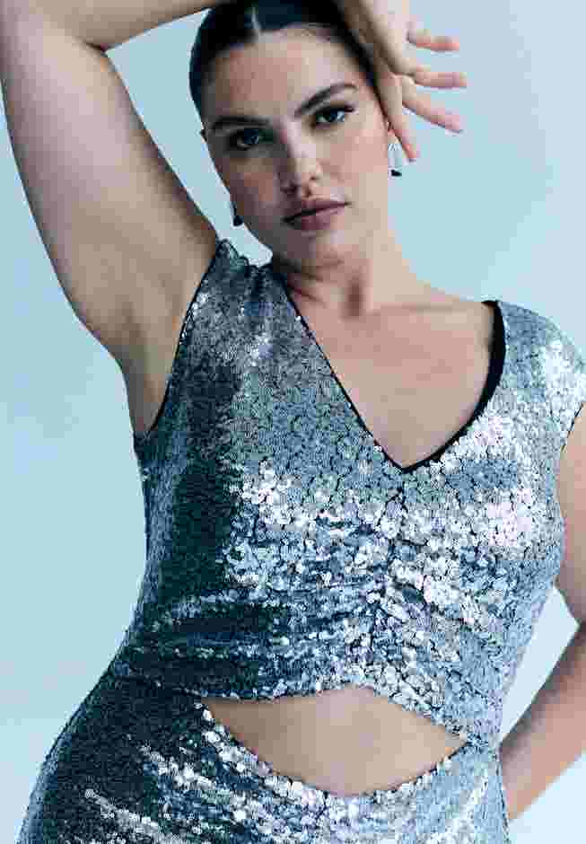 Sequin Dress With Cutout image number 1